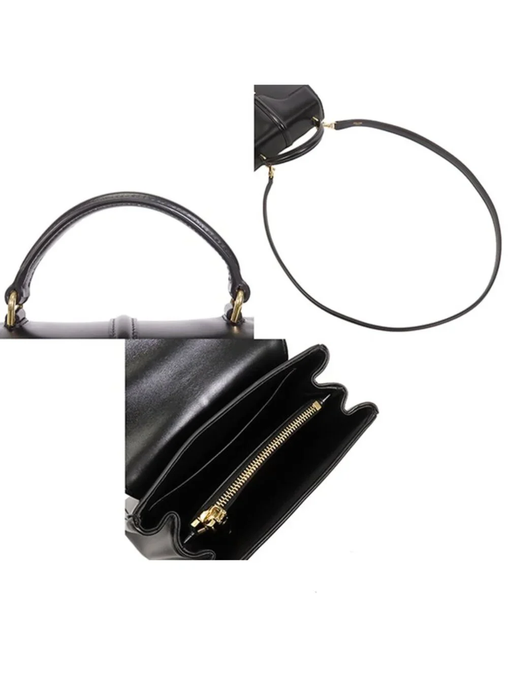 Celine Black Leather Mini 2-Way Shoulder Bag